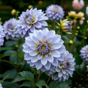 Георгин Акварель купить по цене от 680р. в интернет-магазине «Посадика» с доставкой почтой в в Правдинске и по всей России – [изображение №1].